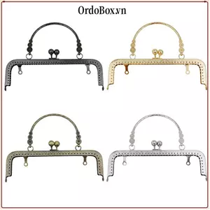 ORDOBOX Ví Khóa Khung Túi Móc Khóa Họa Tiết Vintage Túi Khung Khóa DIY Thủ Công Túi Làm Kiss Khóa Khóa