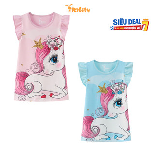 Đầm thun tay cánh tiên Pony bé gái Rabity 952.002