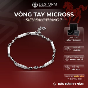 Vòng tay nam/nữ Destorm Micross, Vòng tay đôi - Phụ kiện thời trang Unisex Thép không gỉ, Có hộp quà tặng và túi đựng
