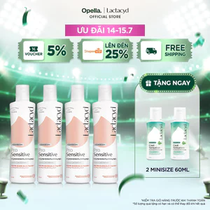 Bộ 4 chai Dung Dịch Vệ Sinh Phụ nữ Lactacyd Pro Sensitive Cho Da Nhạy Cảm 250ml Women