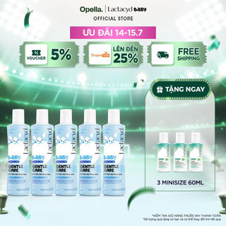 Bộ 5 Sữa Tắm Gội Trẻ Em Lactacyd Baby Gentle Care Bảo Vệ Dịu Nhẹ Cho Làn Da Nhạy Cảm 250ml/chai