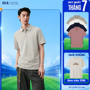 Áo thun polo nam ngắn tay HLA Vải cotton co giãn thoáng mát - Phù hợp mọi phong cách