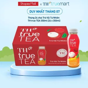 Thùng 24 chai Trà Vải Tự Nhiên TH true TEA 350ml (24 x 350ml)