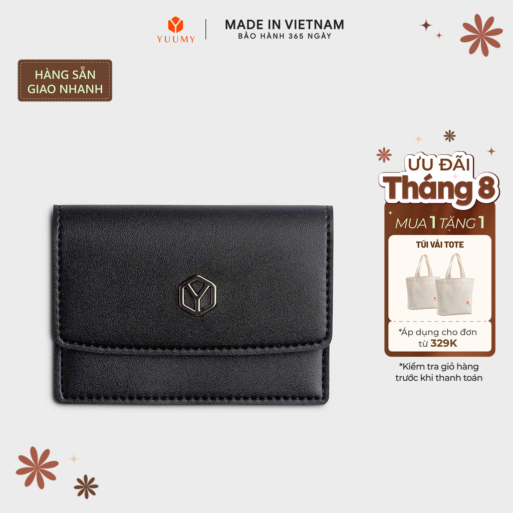 Ví Yuumy (Thời trang nữ dáng ngắn nắp gập – Ví da Seasand YV100)