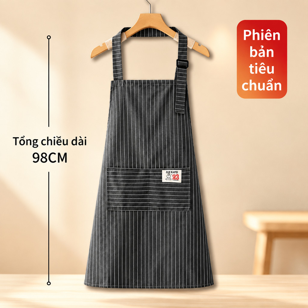 Tạp dề cổ dây có thể điều chỉnh cho người bán hoa, chống dầu, thích hợp để phục vụ, làm vườn và người bán hoa; Thắt lưng cotton cho nữ. | BigBuy360 - bigbuy360.vn