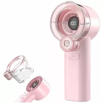 Quạt phun sương cầm tay 2 trong 1, Quạt phun nước di động có thể sạc lại với 5 tốc độ & Amp; Màn hình LED, Quạt làm mát Mini cá nhân có bể có thể tháo rời, Quà tặng mùa hè cho nữ, nam - Bl
