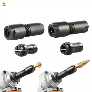 Bộ chuyển đổi sửa đổi máy mài góc ECHOG, Bộ chuyển đổi sửa đổi máy mài góc bằng thép Carbon cao màu đen, sang máy mài thẳng Máy cắt mài ren 3 / 6mm M10 Máy mài góc loại 100