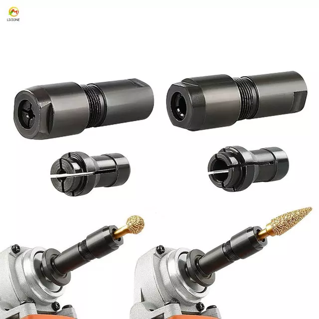 Bộ chuyển đổi sửa đổi máy mài góc ECHOG, Bộ chuyển đổi sửa đổi máy mài góc bằng thép Carbon cao màu đen, sang máy mài thẳng Máy cắt mài ren 3 / 6mm M10 Máy mài góc loại 100