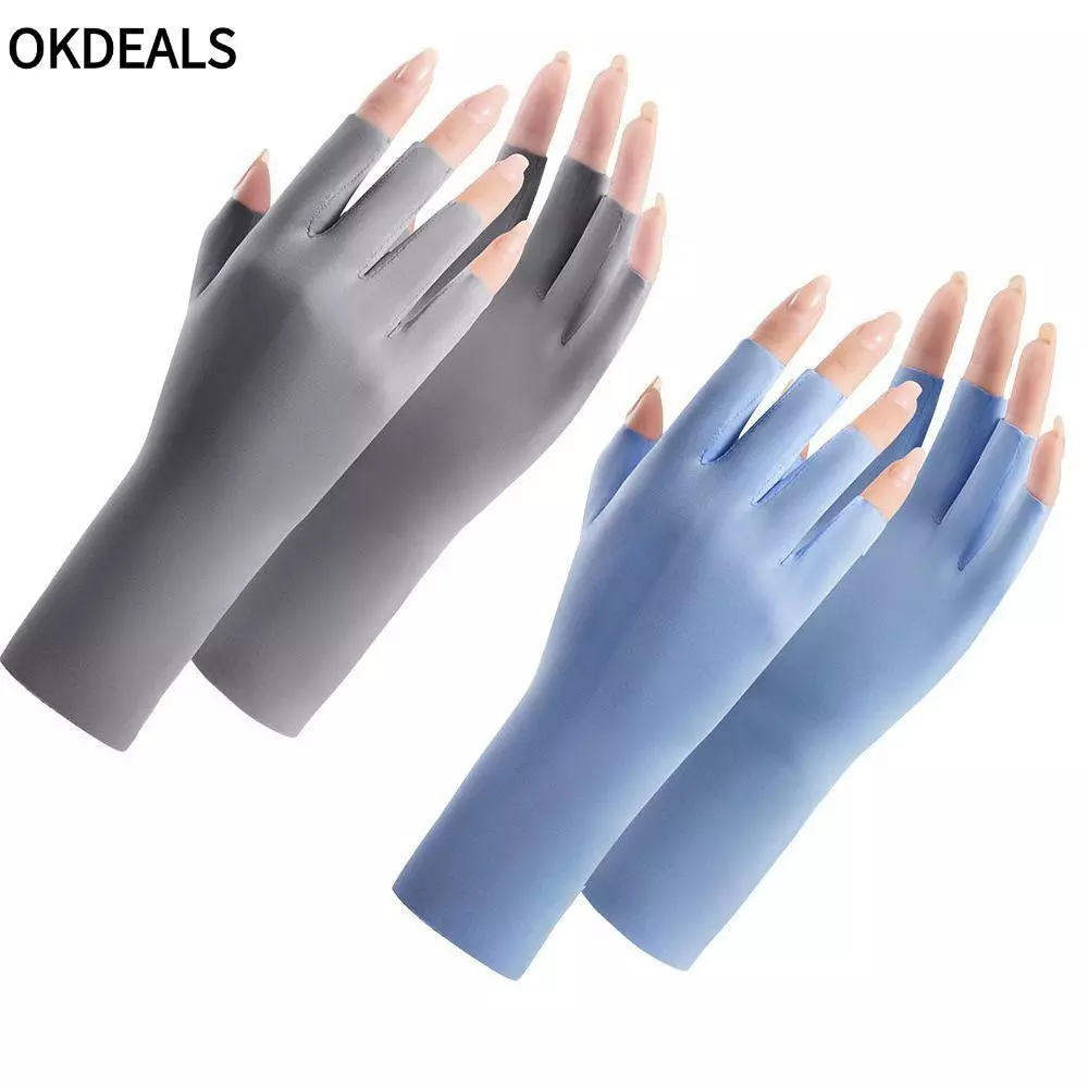 OKDEALS Găng tay vẽ móng tay, Bảo vệ da ngón tay Đèn Led chống nắng Găng tay, Phụ kiện Bảo vệ tia cực tím móng tay Chống tia cực tím Găng tay nghệ thuật làm móng tay nâng cao móng