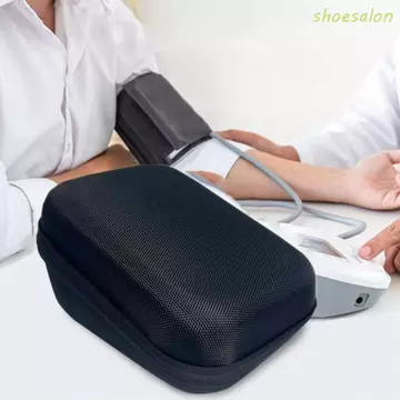 Hộp đựng máy đo huyết áp SHOESALON, Túi bảo vệ máy đo huyết áp tam giác di động, Vỏ cứng Thiết kế lưới dung lượng lớn Vỏ cứng cho máy đo huyết áp