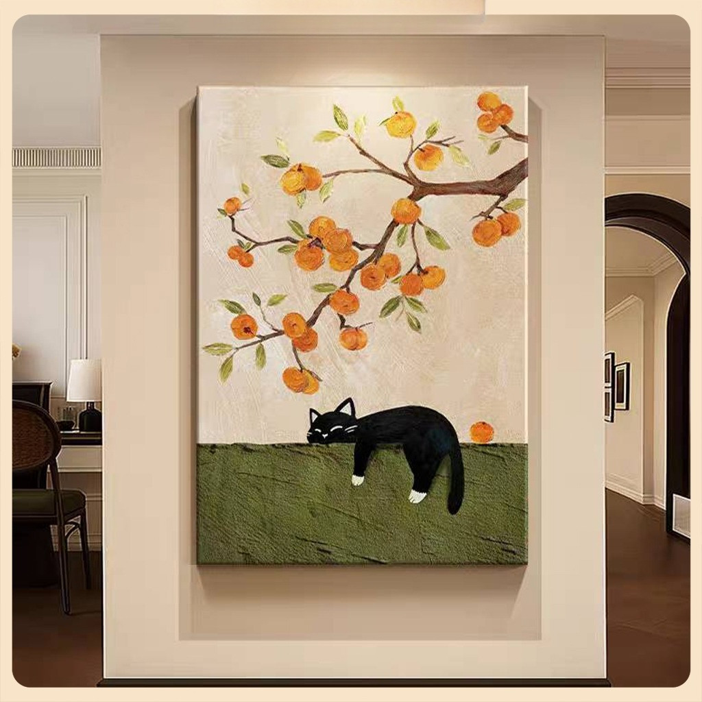 Tranh Đơn Canvas Hình Mèo Treo Tường Dễ Thương , Decor Phòng Khách ...