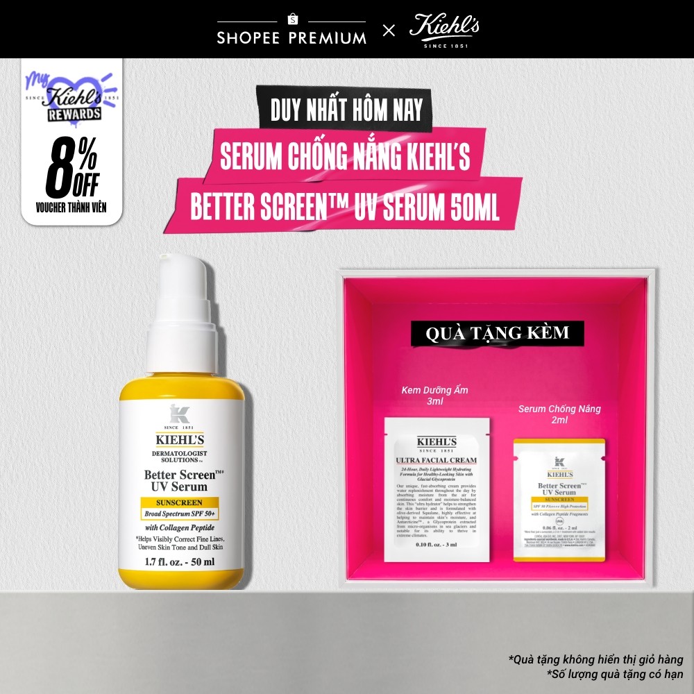 Serum chống nắng & ngăn ngừa lão hóa Kiehl’s Dermatologist Solutions Better Screen™ UV Serum 50ml