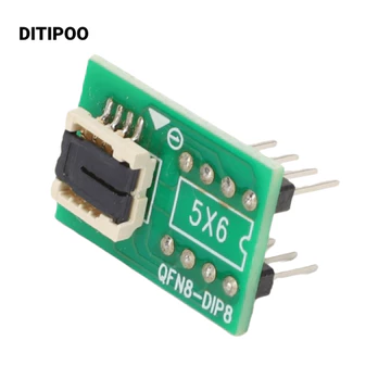 Ổ cắm thử nghiệm DITIPOO QFN8, Hoạt động liên tục Nhiệt độ cao Sử dụng liên tục Bộ chuyển đổi ổ cắm WSON8, Bộ chuyển đổi ổ cắm Ổ cắm kiểm tra ổ cắm Ổ cắm chip IC 6x5mm Ổ cắm chip IC