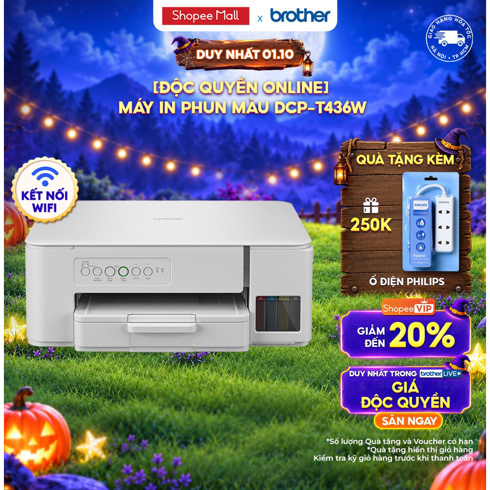 [Độc quyền online] Máy in phun màu Brother DCP-T436W