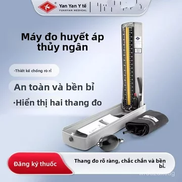 Máy đo huyết áp Yuanyan thủy ngân để bàn cũ cho người già đo tay thủ công chính xác y tế giao nhanh