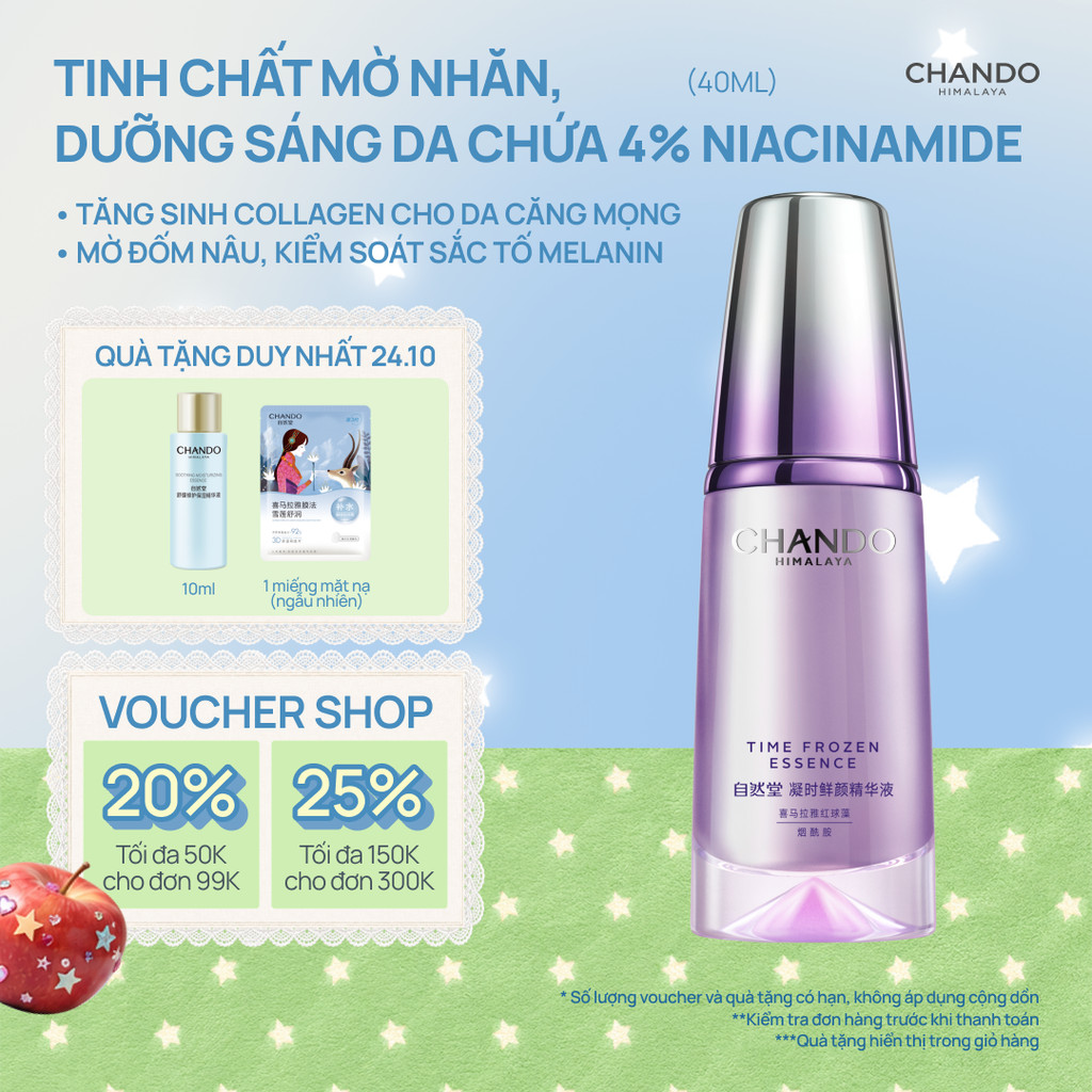 Tinh chất hỗ trợ Ngăn ngừa lão hoá ngưng đọng thời gian 40ml Chando Himalaya