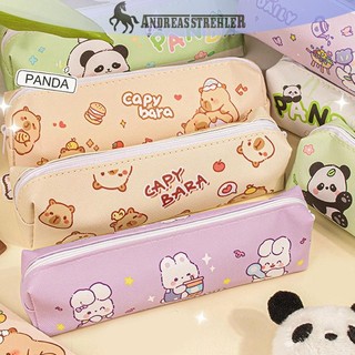 Onetimingfine Hoạt Hình Thời Trang Canvas Capybara Gấu Trúc Túi Đựng Bút Chì Dễ Thương Sáng Tạo Văn Phòng Phẩm Hộp Đựng Dung Tích Lớn Hộp Đựng Bút Chì Đồ Dùng Học Tập VN