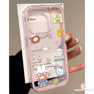 Ốp Lưng Cho Iphone 15 14 17 11 13 12 16 Pro Max 15 14 16 Plus Hoạt Hình Dễ Thương Miffy Shining Stars Sang Trọng 2 Trong 1 Bìa Mềm