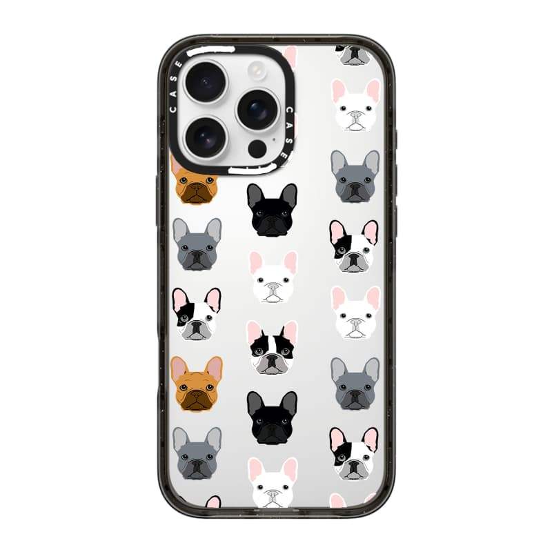 CASECASE X Full Màn Hình Đầu Chó Ốp Lưng Đen Trong Suốt Cứng Hút Từ Tính Tác Động Dành Cho Apple IPhone 12 13 14 15 16 17 Pro Max Air Plus Có Hộp