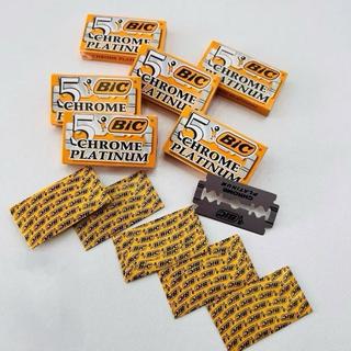 Hộp 100 lưỡi lam Bic màu vàng – Lưỡi lam thép không gỉ siêu bén, bền, cạo sạch mượt, không gỉ sét