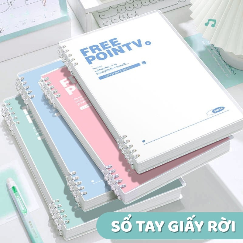 Sổ Còng Pastel B5 120 Trang – Sổ Tay Planner, Sổ Ghi Chép Học Sinh, Vở Còng Tháo Rời Có 5 Màu