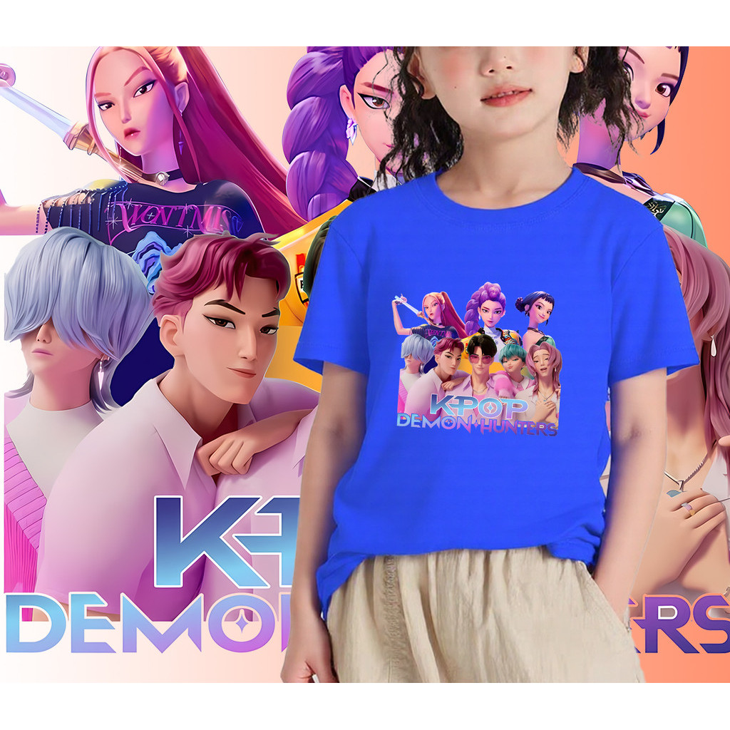 KPOP Demon Hunters Huntrix và Áo thun trẻ em SAJA BOYS bé trai và bé gái tay ngắn