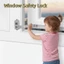 Bộ giới hạn cửa sổ DARON, Thiết kế không đục lỗ Khóa bảo vệ trẻ em, Nút chặn cửa sổ chống trộm bằng nhựa di động cố định chắc chắn cho gia đình
