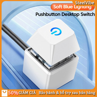 Công Tắc Bên Ngoài Máy Tính Dạng Nút Bàn Phím Cơ, Dây Dài 1,8 Mét, Điều Khiển Nguồn PC, Có Đèn LED, Độ Bền Cao
