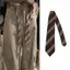Thắt lưng sọc MERIGGIARE, Khăn quàng cổ bằng vải Polyester mát mẻ, Phụ kiện trang trí dài Skinny hợp thời trang Dây buộc cổ sọc nam nữ