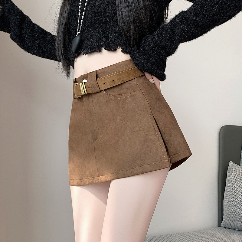 SUXI Váy chữ A xẻ eo cao cổ điển dành cho nữ mùa thu mới 251022