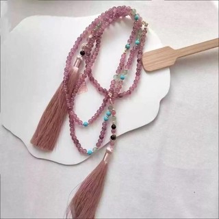 Trang sức phong cách dân tộc và Trung Hoa - Đeo ngang hạt dây xích phù hợpwear mọi ngày