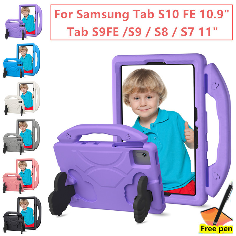Ốp Lưng Dành Cho Samsung Tab S10 FE 5G 2025 10.9inch S10FE X520 X526B S9 FE 11 ” 2023 x510 WiFi x516B S9 X710 11 ” S8 X700 S7 T870 Vỏ Trẻ Em Máy Tính Bảng EVA Vỏ Bảo Vệ Chống Sốc
