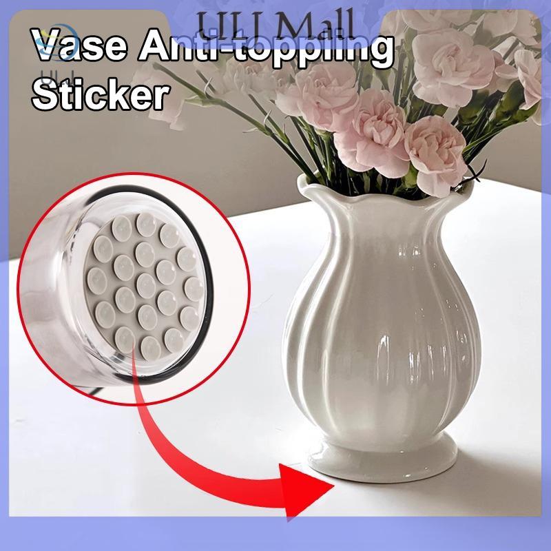 Bộ 1-5 miếng dán chống lật bình hoa silicon, cốc hút hai mặt, dễ bám, ngăn va đập