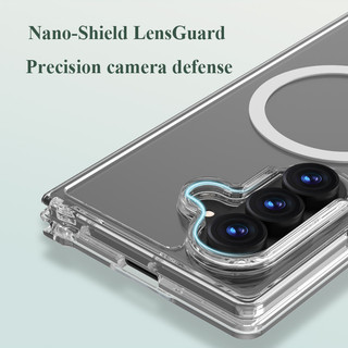 Ốp điện thoại từ tính trong suốt Lereach Crystal cho Samsung Galaxy Z Fold 7 / Galaxy Z Flip 7 4 tông hấp phụ từ tính chống sốc
