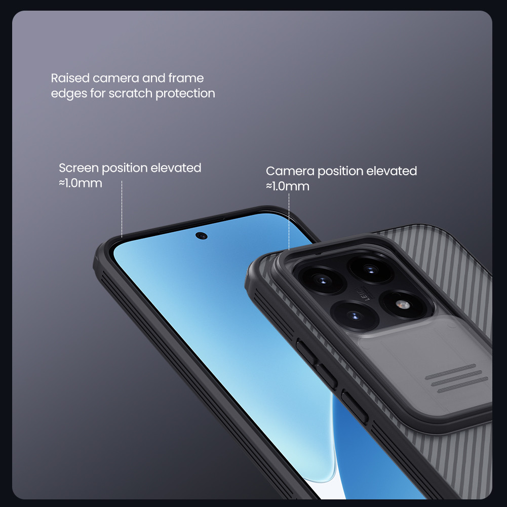 Nillkin Cho Xiaomi 15T Pro / 15T Camshield Pro PC TPU Bảo Vệ Ống Kính Máy Ảnh Trượt Trượt Ốp Lưng Cứng Vỏ Điện Thoại Vỏ
