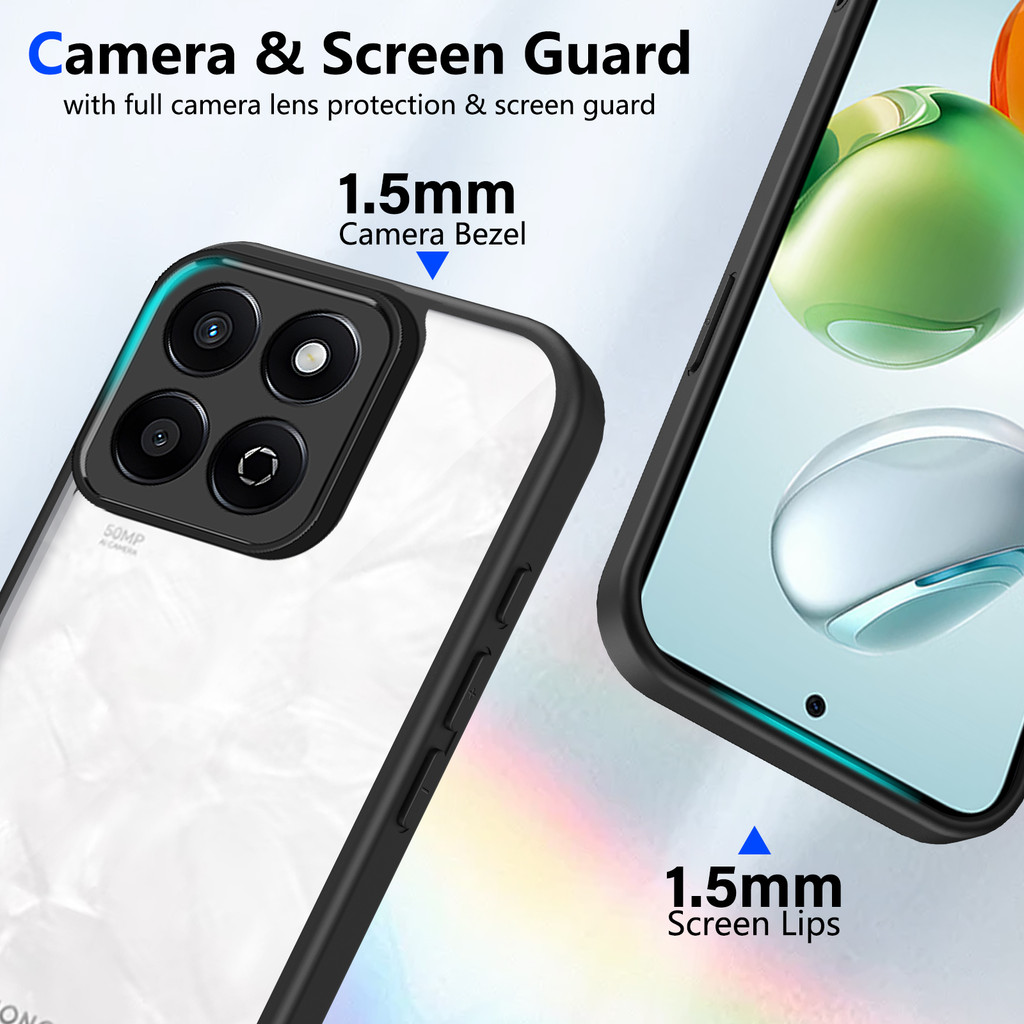 Ốp lưng Honor X7D Vỏ trong suốt mờ thời trang cho vỏ điện thoại Honor X7D