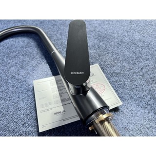 【 KOHLER 】Vòi nước nóng lạnh hai màu mới, vòi bếp kéo ra màu xám, ba chế độ, chế độ tia nước, vòi đa năng bằng thép khôn