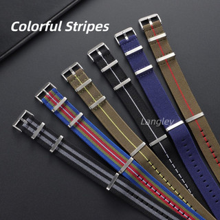 Dù Co Giãn NATO Nylon Dây Đồng Hồ Co Giãn Dây Đeo 18 Mm 20 Mm 22 Mm ZULU Đồng Hồ Dây Đeo Quân Sự Cho Seiko 5 Diver Lặn Nam Nữ Vòng Tay Quấn Xung Quanh