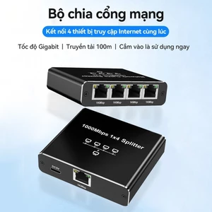 Ethernet Switch 4 Adapter Lan Mạng Gigabit RJ45 Cổng an toàn 1000Mbps Bộ 1Ra Chia mới Internet Splitter