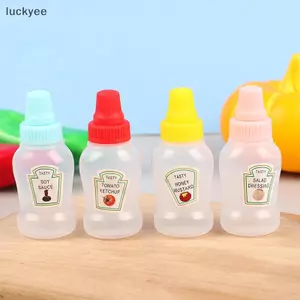 Luckyew 1 / 4 Mini Dễ Thương Cà Chua Cà Chua Cà Chua Chai Di Động Nhỏ Nước Sốt Hộp Đựng Salad Hộp Đựng Đồ Ăn Cho Hộp Bento TQ