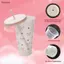 Luckyew Kawaii Chai Nước Thẩm Mỹ Tumbler Cho Đá Cà Phê Nước ép Trà Nơ Dễ Thương Cốc Nhựa Có Nắp Ống Hút Chai Uống Di Động TQ
