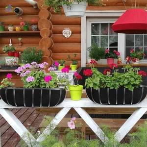 Túi trồng cây không dệt thiết kế rãnh - Bộ 3 chậu treo