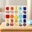 Inset Puzzle Giáo dục Bảng xếp hình bằng gỗ Đồ chơi đầy màu sắc chắc chắn cho trẻ mới biết đi, gia đình, mẫu giáo