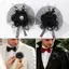 AWNGD Cổ Tay Corsage, Màu Đen Ruy Băng Hoa Hồng Corsage, Vải tuyn Lưới Thiết Kế Mặc Vải Hoa Trang Phục Xò Trang Trí Bướm
