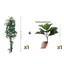 Cây treo Ivy nhân tạo DONOVANQQ, Bộ lá Mandala chống tia cực tím Mandala Monstera, Trang trí hiện đại Cảm ứng thực tế không thấm nước Cây giả kéo vườn hiên nhà