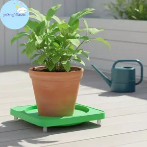Pufangbliss Khay đựng bình xăng Ra có bánh xe Khay đựng thực vật di chuyển 360 độ Giá đỡ chậu hoa lăn chắc chắn cho sân vườn Nhà Ban công VN