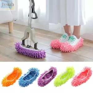 Dép lau nhà sợi nhỏ JVSUB 1PC, Dép vệ sinh gia đình có thể giặt được, Vải làm sạch sợi nhỏ đa chức năng có thể tháo rời có thể tái sử dụng Dụng cụ gia dụng nhà bếp
