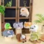 Mặt dây chuyền móc khóa PYCOU, Tai nghe nhiều màu động vật hoạt hình, Phong cách Kawaii Owl Crocodile Snow Leopard Lông Mặt dây chuyền Túi đựng tiền xu Đồ chơi trẻ em