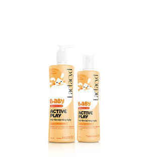 Bộ sản phẩm Sữa Tắm Gội Trẻ em Lactacyd Baby Active Play 500ml +1 Lactacyd Baby Active Play 250ml