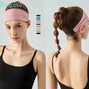 Băng đô tập luyện FUJIOU dành cho nữ, Băng đô co giãn chống trượt, Băng đô co giãn thoáng khí có thể giặt được Băng đô thể thao nhanh khô dành cho nữ Yoga
